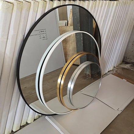 Large Aluminum Alloy Wall Mirror Eco-Friendly Explosion-Proof Film Modern Design Lightweight Multiple Color Options Decorative