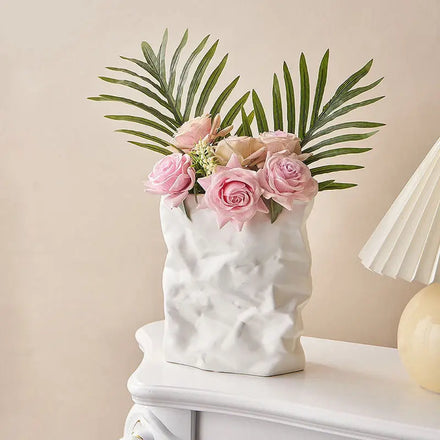 Washproof Porcelain Flower Pot Desktop Multifunction Storage Bag Flower Wedding Centerpiece Vases