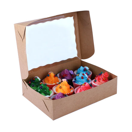 Cake Box 30Cm Bento Lunch Kraft Paper Box Cake Packaging Carton Boxes for Cakes and Cupcakes