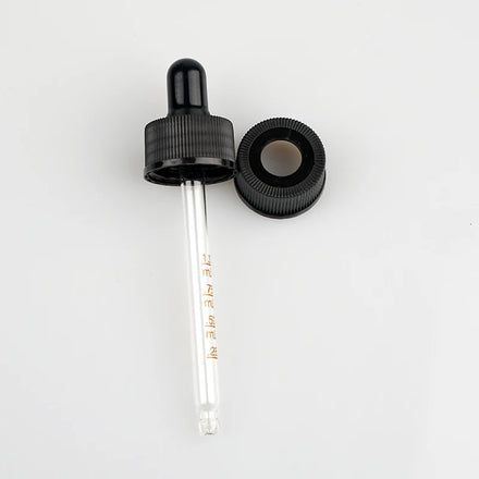 High Quality 22-400 Plastic Bottle Dropper Cap with Length Glass Pipette for boston Bottles