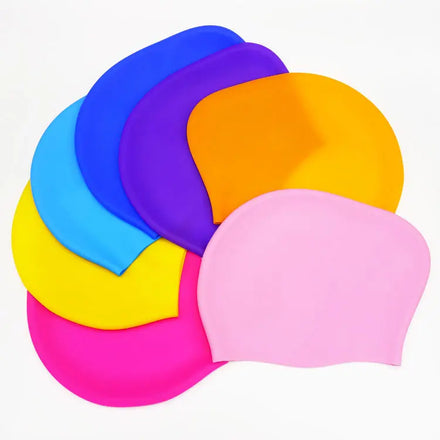 Custom Printed Silicone Swimming Cap Universal Size Durable Silicone Adult Swimming Cap