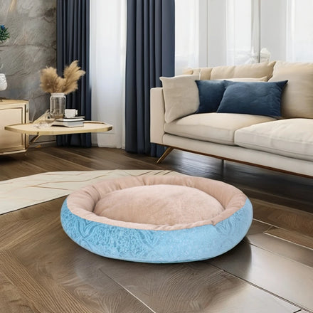 Small Round Donut Cat Dog Pet Bed Orthopedic Waterproof Washable Nest Removable Warm Eco-friendly Soft Comfortable Oxford Fabric