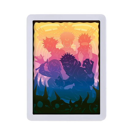 Japanese Manga Character Custom Anime Figures Shadow Box Light Home Decor Lights Plastic Picture Frame Gifts for Boys