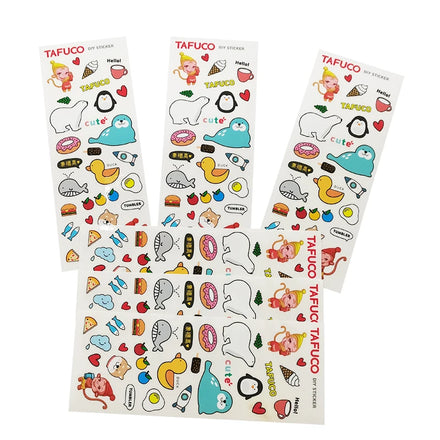 Wholesale Custom Printed Cartoon Die Cut Stickers Waterproof Vinyl Adhesive Label Sheet for Kids for Packaging Candles Crafts