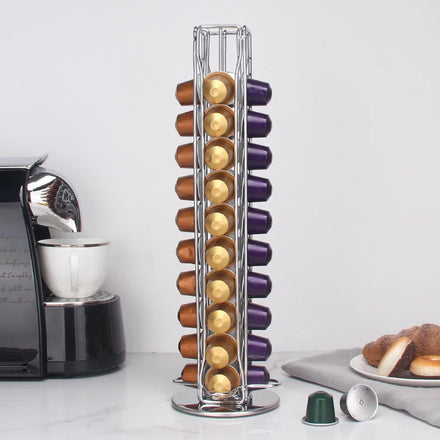 Factory Wholesale Eco-Friendly Iron Wire Coffee Capsule Rack Tableware Holder for Kitchen Storage Customizable Design