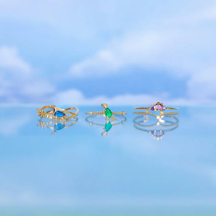 Hot Stylish Animal Little Dinosaur Ring 18k Gold Plated Color Preserving Diamond Hand Jewelry Girl Color Zircon Cute Finger Ring