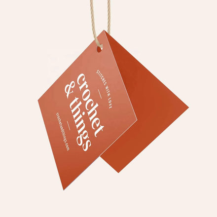 Custom Folded Hang Tag Full Color Printing Tags Clothing Garment Labels