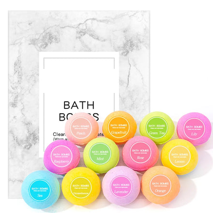 Private Label Luxury Cheap 100% All Natural Fragrance Oil Bath Bombs with Rings Skin Care 60g Mixed Color Gift Box
