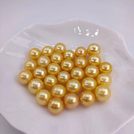 Wholesale Big 6-10mm Pearl Gold Loose Color Pearl for Jewelry Making