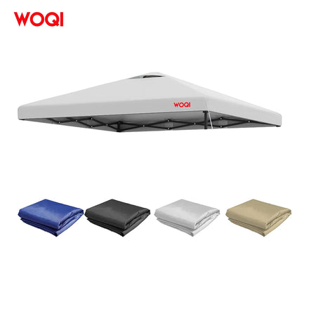 WOQI Custom Printing Easy Collapsible Pop up Canopy Dual Top Commercial Canopy Tent Top