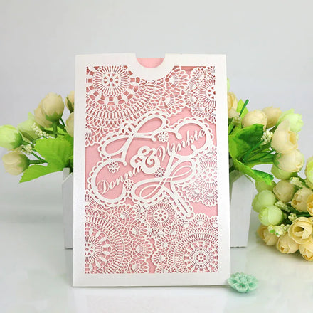 Dusty Blue Pocket Square Wedding Invitation Card Pocket Wish Card Envelope