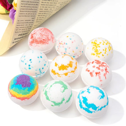 Wholesale Luxury Rainbow-Coloured Bath Fizzies Handmade Basic Cleaning Bath Bombs Natural Ingredients