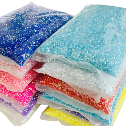 Yantuo Factory Wholesale Bulk Jelly AB Color Rhinestone SS20 Flat Back Non Hotfix Resin Rhinestone3mm 5mm 6mm