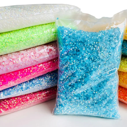 Yantuo Crystal Factory Wholesale Bulk Jelly AB Color Rhinestone SS20 Flat Back Non Hotfix Resin Rhinestone3mm 5mm 6mm