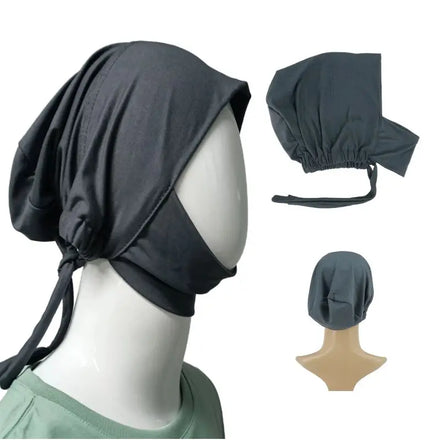 Tie Back Stylish Underscarf Inner Hijab Cap for Muslim Women Jersey Inner Hijab Underscarf Chin Cover Bonnet Undercap