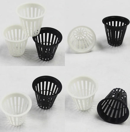 Plastic Net Cup Mesh Microgreen Plant Basket Net Pot Hydroponic Growing Plant Mesh Net Pot Mesh Cup Plastic Basket