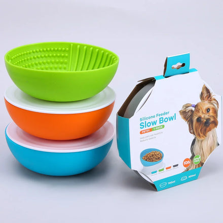 Wholesale Custom Raised Elevated Silicone Pet Food Water Bowl Slow Feeder Dog Bowls