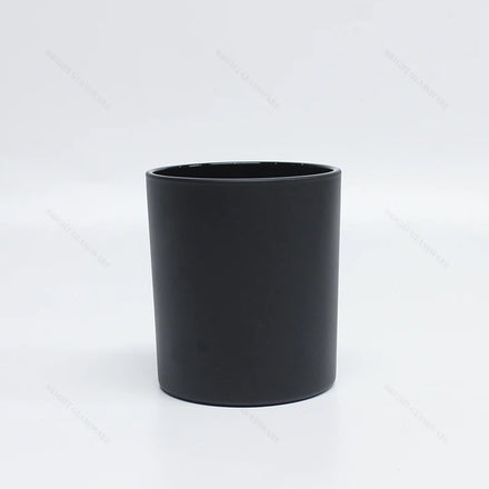 Matte Black Jar in Stock Dispatched in 7 Days 10oz Glass Candle Jar Ready to Ship Glass Vessel for Candle