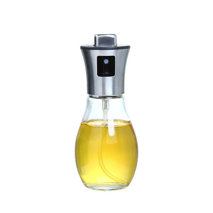 Hot Sale Factory Customization Olive Luxury Clear 100ml Reusable Glass Oil Spray Bottle with Metal Screw Lid