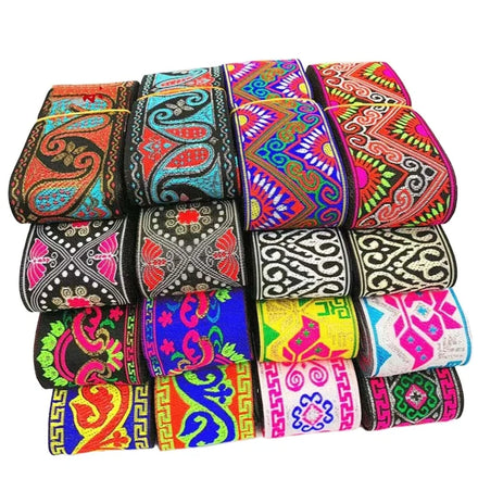 5cm Diy Stage Clothes Bag Decorative Upholstery Trimming Lace Jacquard Webbing Ribbon Costume Scarf Textile Edge Lace Trims