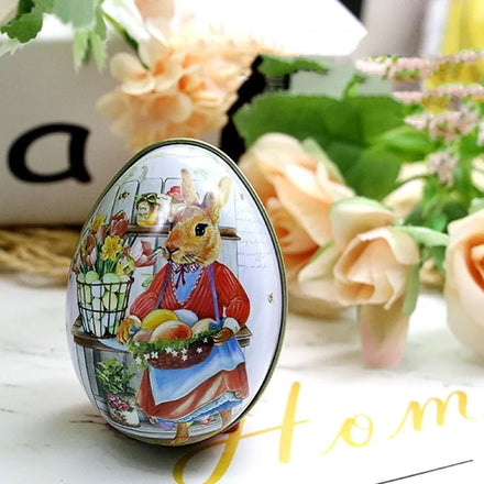 Easter Bunny Egg Decoration Iron Flask Favor Candy Wedding Box for Candy Favors