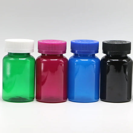 100ml Plastic Capsule Bottle Solid Powder Bottles Empty Sample Tablet Jar Pill Pot Medicine Vitamins Containers Bottles