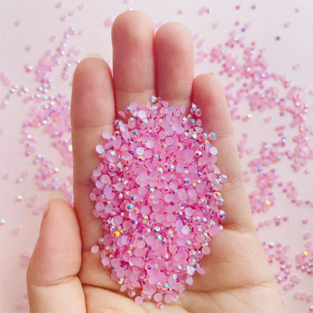 Yantuo Crystal Factory Wholesale Bulk Jelly AB Color Rhinestone Flat Back Non Hotfix Resin Rhinestones3mm 5mm 6mm