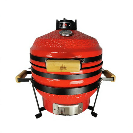 KIMSTONE 16inch Customized Portable Tabletop Barrel Bbq Grill for Rotisserie