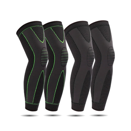 SHIWEI-2141#Custom Logo Sports Knee Pads Full Length Knee Brace Support Compression Leg Calf Sleeves