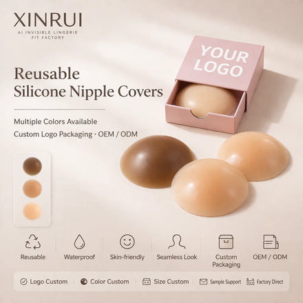 Adhesive Reusable Silicone Breast Nipple Sticker Cover Invisible Anti-dropping Waterproof Washable Bra Pad