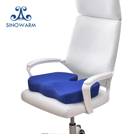 Comfortable U-Shape Coccyx Seat Cushion Luxury Polyester Velvet Fabric Removable Washable Memory Foam for Posture Support