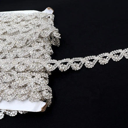 F021 Cheapest Rhinestone Chain Cup Fashion Design Body Chain Stainless Steel Rhinestone Rhinestone Claw Chain