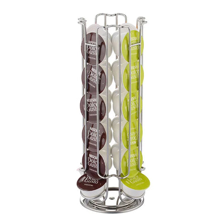 TikTok Hot Sale Dolce Gusto Coffee Pod Storage 36pcs Iron Standing Type Beverage Kitchen Rack