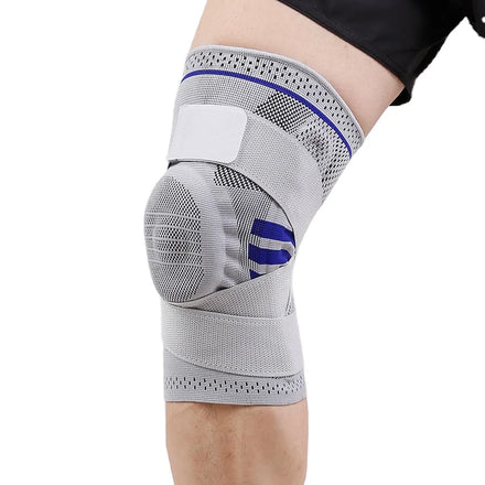 SHIWEI-2116#Knee Compression Sleeve Support with Patella Gel Pad&Side Spring Stabilizers Knee Brace