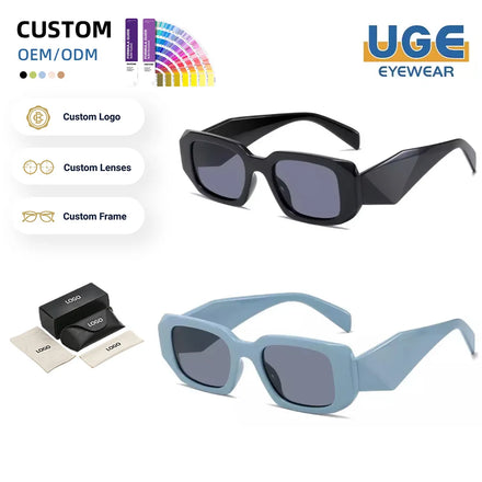 Pers Onalized Steampunk Brand Designer Retro Square Sunglasses UV400 Protection Trendy Thick Frame Sunglasses for Daily Commute