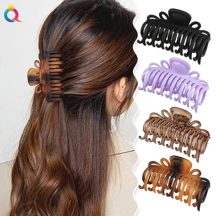 Double Jaw Matte Hair Claw Clip Non Slip Hair Clamp Women Hair Accessories