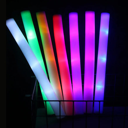 2026 Hot Sale Led Glow Foam Stick Light up Flashing for Cheer Party Wedding and Concert Can Custom Led Foam Glow Sticks
