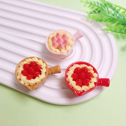 100pcs Figurines Miniatures Cat Fruit Cake Simulation Food Play Toys Micro Landscape Ornaments for Home Decor Desk Accessories