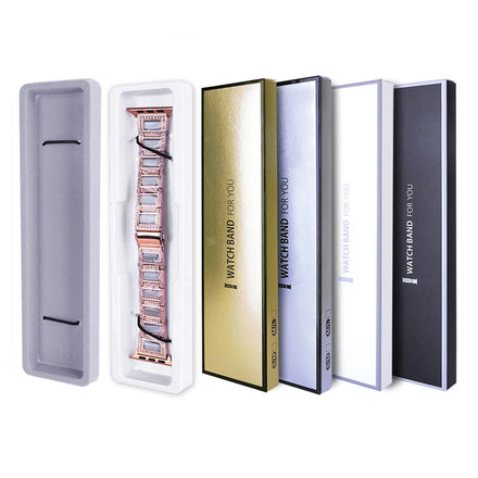 Wholesale Custom Logo Recycled Watch Strap Package Box for Smart Watch Band Case Packaging with Flocking Padding