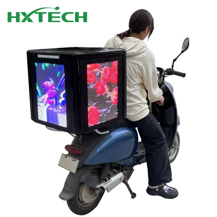 HXTECH GPS Advertising Led Display LED Panel Screen for Food Delivery Box