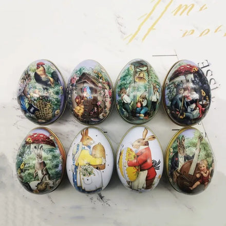 Gift High-end Box Iron Easter Egg Creative Rabbit Egg Children's Surprise Rabbit Iron Box Metal Iron Can Box