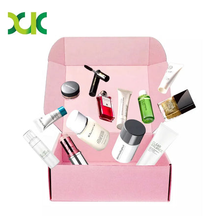 Eco Friendly Custom Logo Pink Cosmetic Skin Care Shipping Boxes 16x12x6 Fashion Make up Lipstick Mailing Paper Box for Packaging