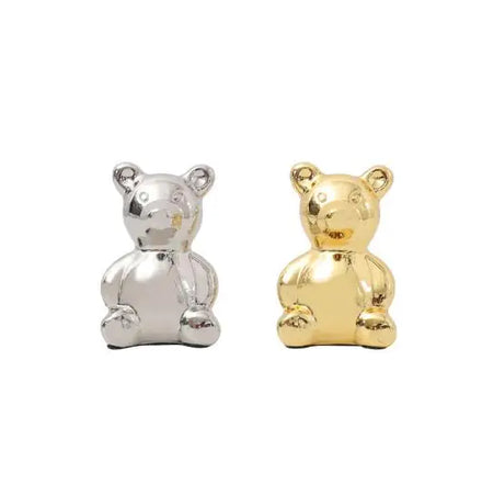 Cast Bear Metal Decoration Bookcase for Children's Room Mini Violent Bear Small Doll Decorations