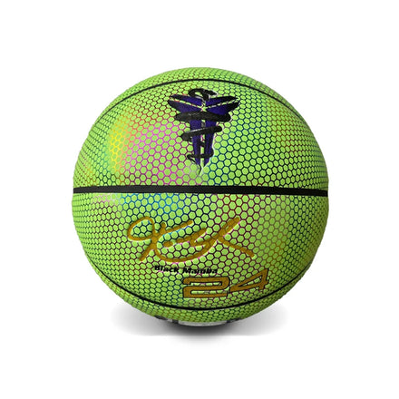 WUNIQUE PU Glow in Dark Basketball Fluorescent Bright Sun Shine Streetball Classic Size 7 Luminous Eco-Friendly Water Resistant