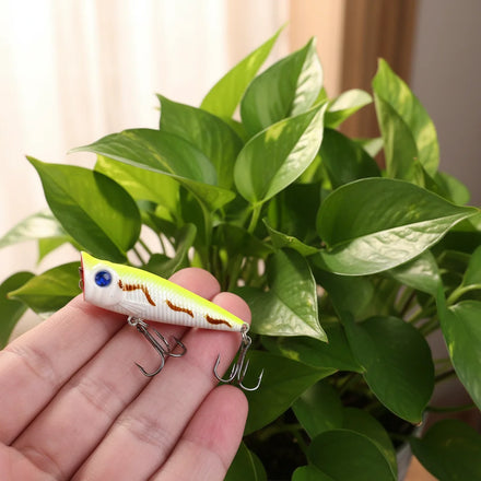 5cm/4.9g Topwater Popper Surface Popping Lures Sea Handmade Fishing Baits