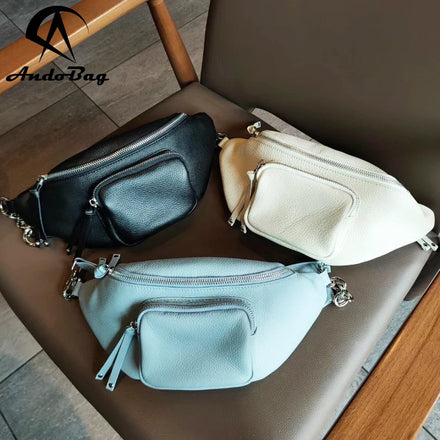 Andong Leather Hobo Bags for Women Genuine Cow Leather Ladies Fashion Casual Crossbody Shoulder Bag 81085