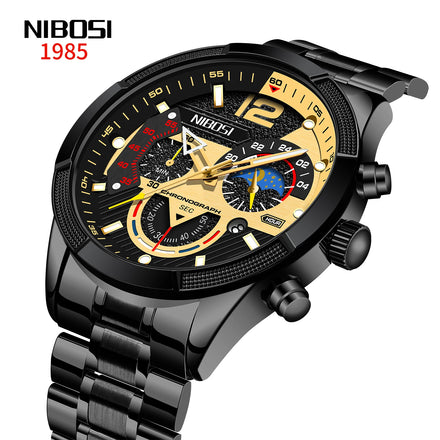 Hot Sale NIBOSI 2397 New Men Quartz Watch Casual Sport Business Waterproof Watch Multi-functional Men Watch Relojes