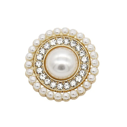 Wholesale Eco-Friendly Metal Beads Shank Button Vintage Small Fragrance Gem Sunflower Style Shirt Curtain Buckle