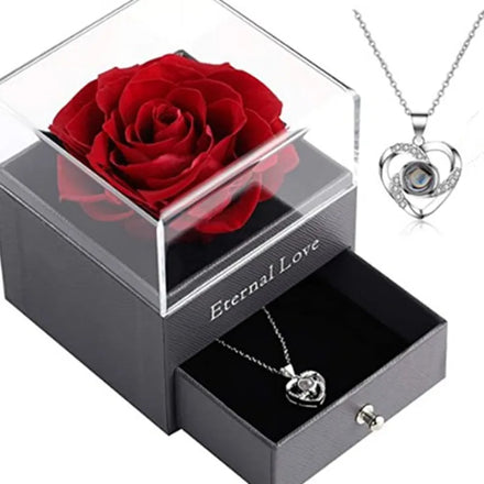 Alloy Heart Shape Silver Plated Necklace with Gift Box & Carry Bag-Women's Wedding Party Valentine's Day Gifts