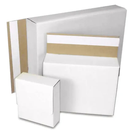 Custom White Large Self Adhesive Shipping Boxes Matt Lamination Embossing Corrugated Board Eco-Friendly Durable for Small
